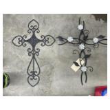 2 Pcs - Metal Wall Cross Dï¿½cor