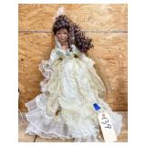 Porcelain Doll on Stand 23"H