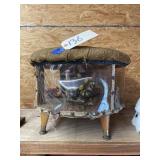 Foot Stool w/Flower Arrangement Storage