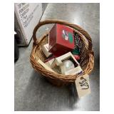 Wicker Basket w/Keepsake Ornaments