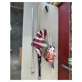 Assorted American Flags - Wicker Basket