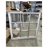 Vintage 9-Pane Window 28"x28"