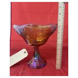 Carnival Glass Compote Dish
