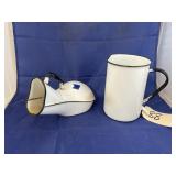 2 Enameled Pcs - Vintage Bed  Urinal & More