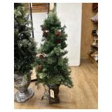Lighted Faux Greenery in Pot 50"H