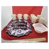 7 Corning Heart Pattern Coffee Cups & More