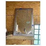 Silver Toned Framed Mirror 24"x36"