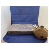 Frankoma Leather Wrapped Canteen & Snack Set