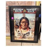 Framed Buffalo Bill Pawnee Bill Picture 12"x15"