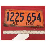 1952 Illinois License Plate