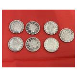 7- Sequential Date Liberty Head Nickels