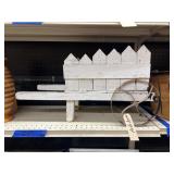 Wooden Wagon Dï¿½cor w/Faux Flower Picks