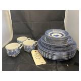 Churchill Blue Willow Plates - Saucers