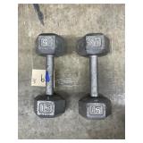 2 - 15lb Dumbbells