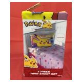 Pokï¿½mon 3 Pc Twin Sheet Shet in box
