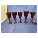 5 - Red Small Goblets