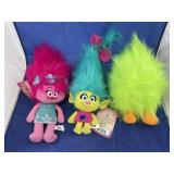 3 Pcs - Trolls - Stuffed Animals w/Tags