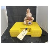 Plastic toy Box w/Legos & Easter Dï¿½cor