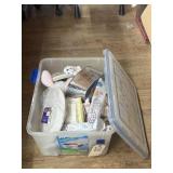 Assorted Easter Dï¿½cor in Plastic Bin w/Lid
