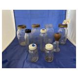 9 Pcs - Ball Mason Jars - Antique Breast Pump
