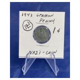1943 1-cent German Nazi Coin