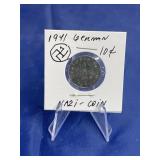 1941 German 10-cent Nazi Coin