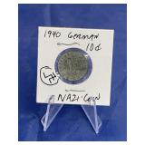 1940 10-cent German Nazi Coin
