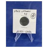 1940 5-cent German Nazi Coin