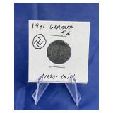1941 5-cent German Nazi Coin