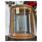 Curved Class Wall Cabinet w/Glass Shelves