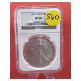 1992 Silver Eagle NGC Slab MS69