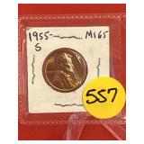 1955-S Penny BU