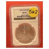 1992 Silver Eagle NGC Slab MS69