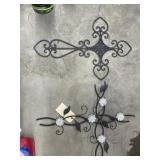 2 Pcs - Metal Wall Cross Dï¿½cor