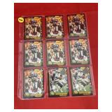 1990 Wildcard Football Sheet of 9 Cards