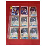 Nolan Ryan Sheet of 9 Baseball Cards