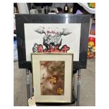 2 Pcs - Blackfeet Print & Framed Floral Print