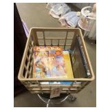 Plastic Milk Crate w/Assorted Kids Books