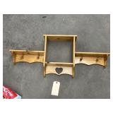 Wooden Heart Shelf 35"x5"x15"