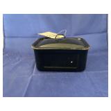 Enameled Bread Tin w/Small Measuring Cups