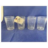 4 Pcs - Plastic Drinking Glasses