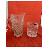 Crystal Canister - no lid & Clear Glass Pitcher