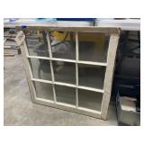 Vintage 9-Pane Window 28"x28"