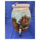 Painted Crock Dispenser w/Lid