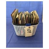 Basket of Vinyl Records 45
