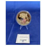 Star Spangled Banner 24K Gold Plated Coin