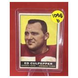 1961 Topps Football Card Ed Culpepper