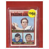 1972 Topps Football Passing Leaders Card
