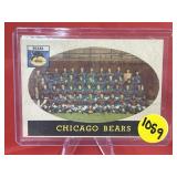 1958 Topps Football Chicago Bears Team Card