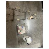 Fleu De Lis Plate Rack - Stoneware Wall Pocket
